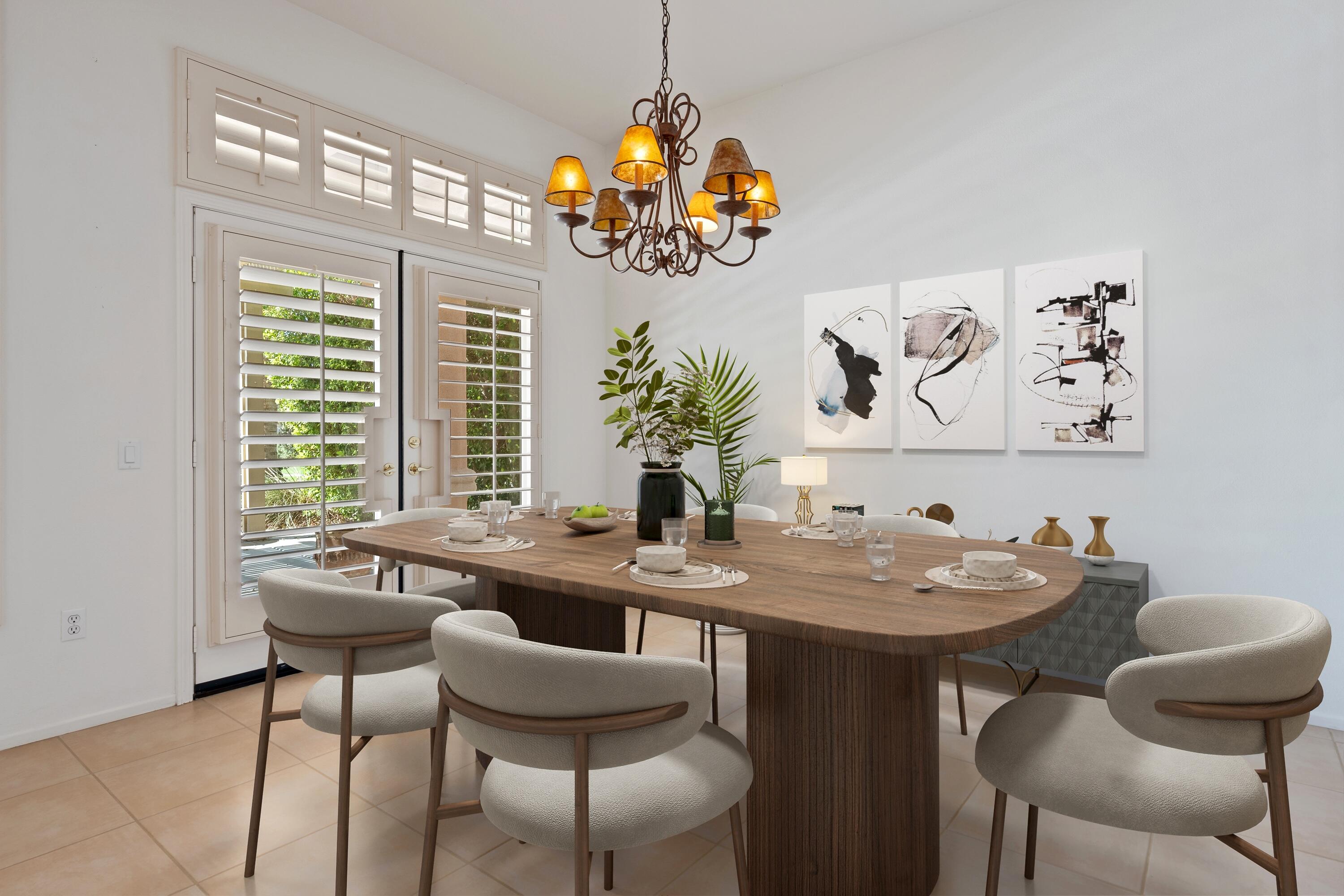 78513 Sunrise Mountain View Palm Desert, CA 92211 - Photo 17 of 45 a dining room with furniture and window