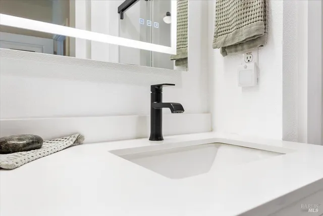 a close view of a tap