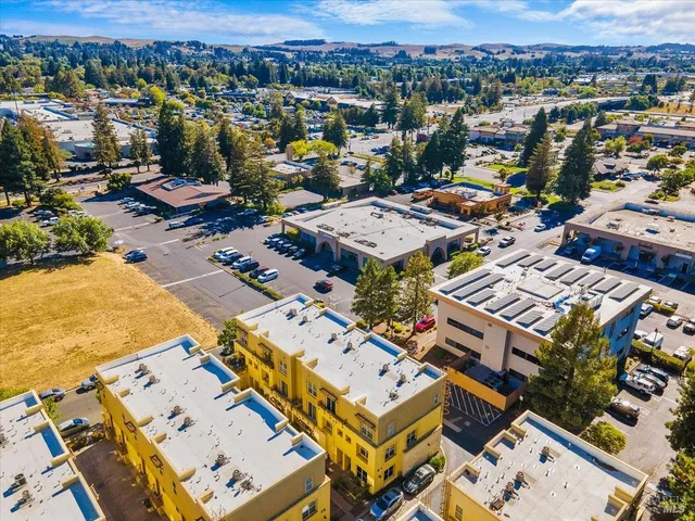 an aerial view of multiple house