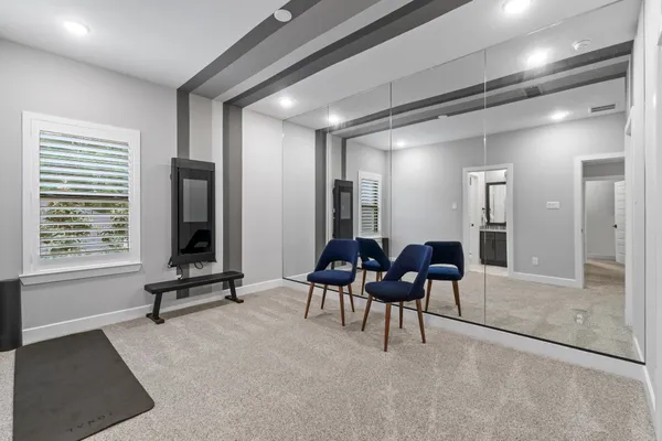 wooden floor and windows in a room