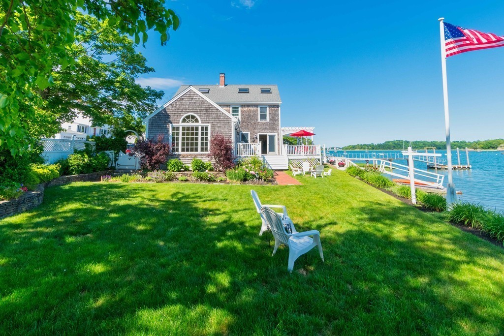 185 Downer Avenue Hingham, MA 02043 - Photo 26 of 30 a view of a house with a big yard plants and large trees