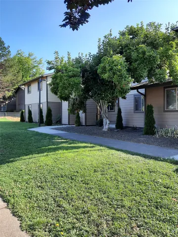 a house view with a garden space