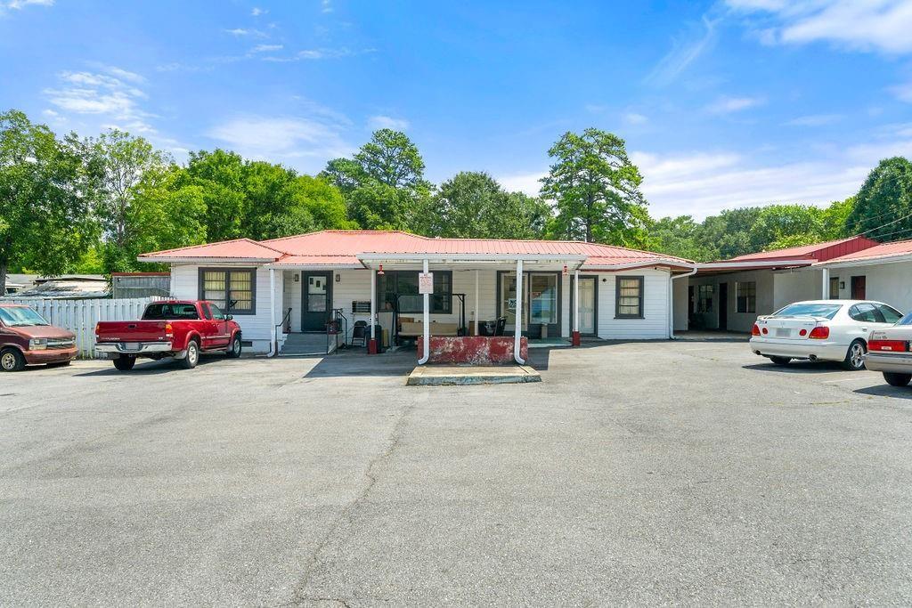 a car parked in front of a house