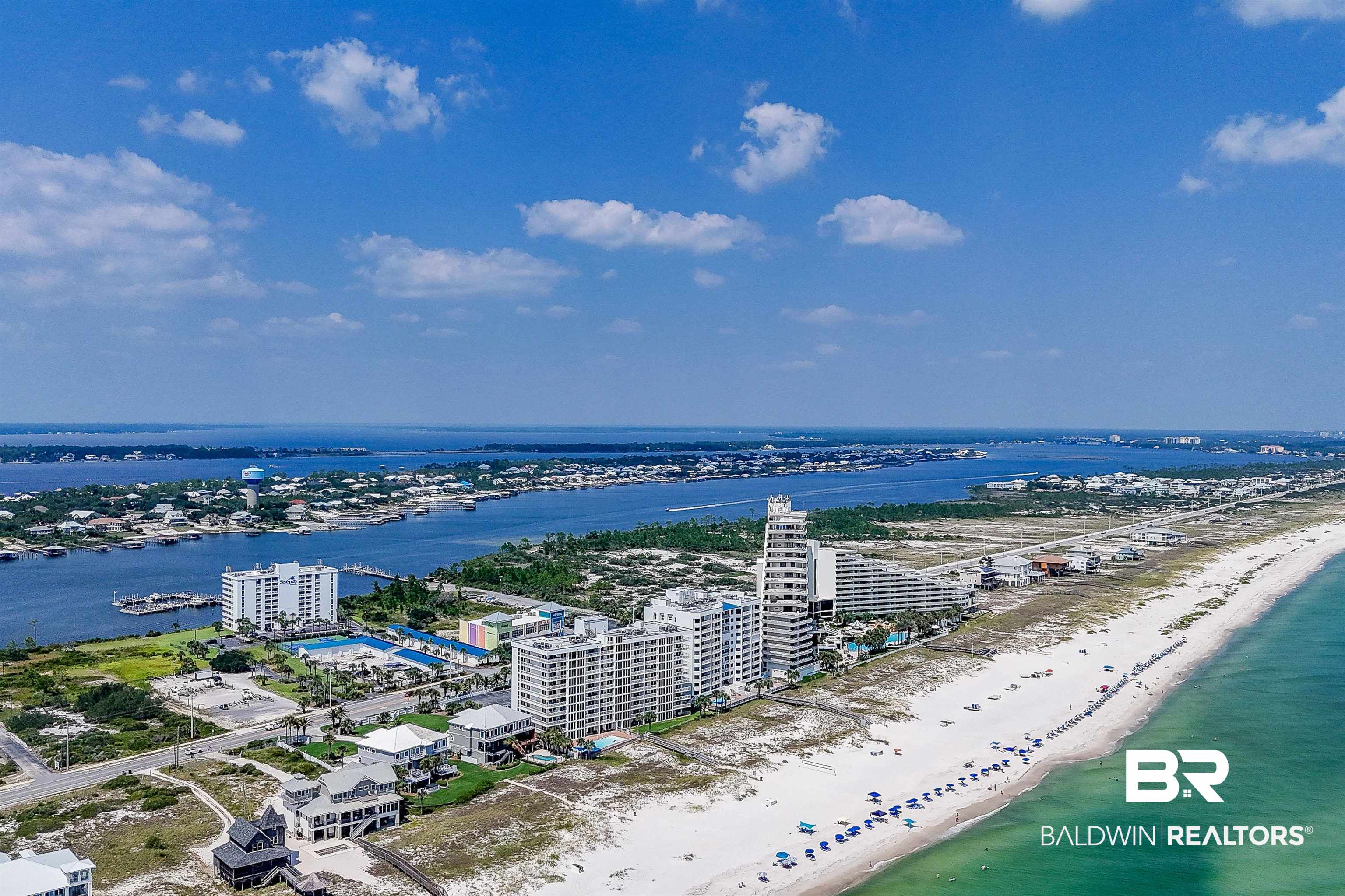 16287 Perdido Key Drive, Unit 105 Pensacola, FL 32507 - Photo 64 of 66 Extensive coastal property featuring white sand beach frontage, waterfront residential buildings, and open water access