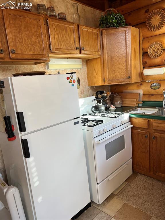 280 Kerrs Hill Road Westcliffe, CO 81252 - Photo 9 of 35 a white stove top oven sitting inside of a kitchen