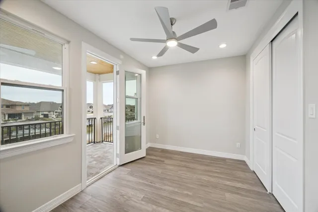 a view of a city from a balcony