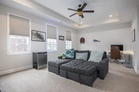 an aerial view of multiple house