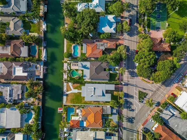 an aerial view of multiple houses