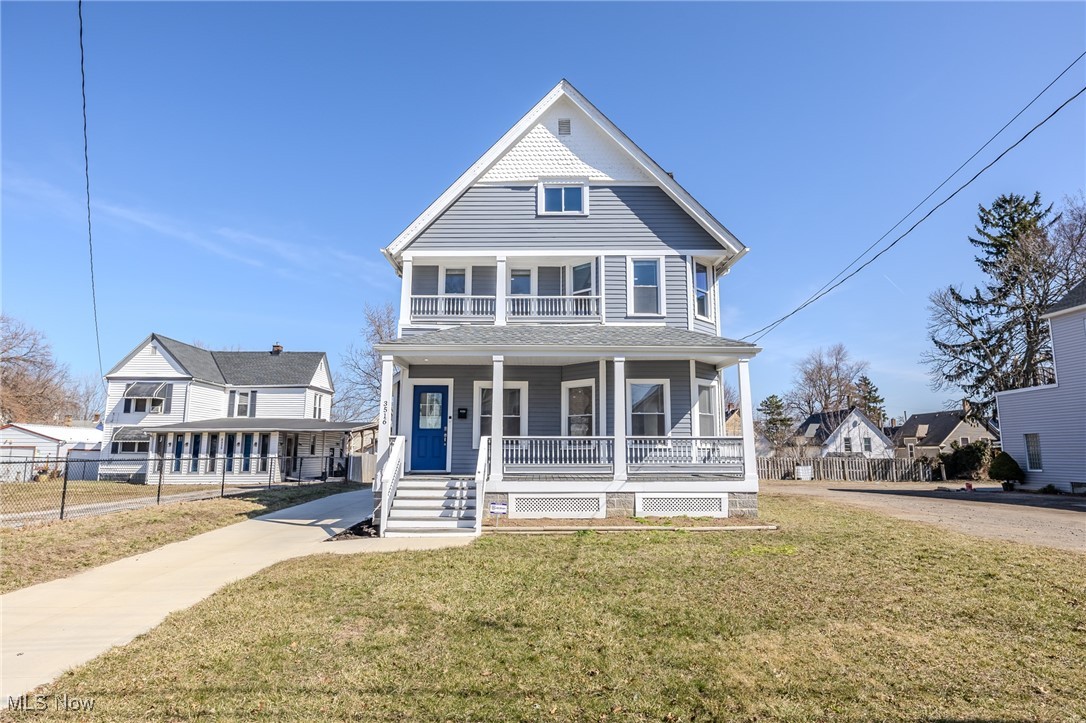 3516 Broadview Road Cleveland, OH 44109 - Photo 1 of 42 View of front of home featuring a porch and a front lawn
