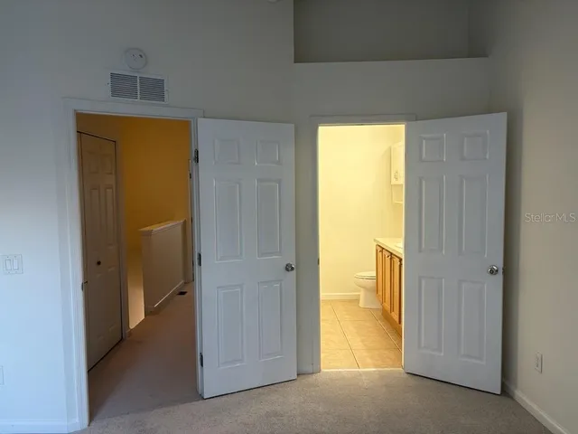 an empty room with a window