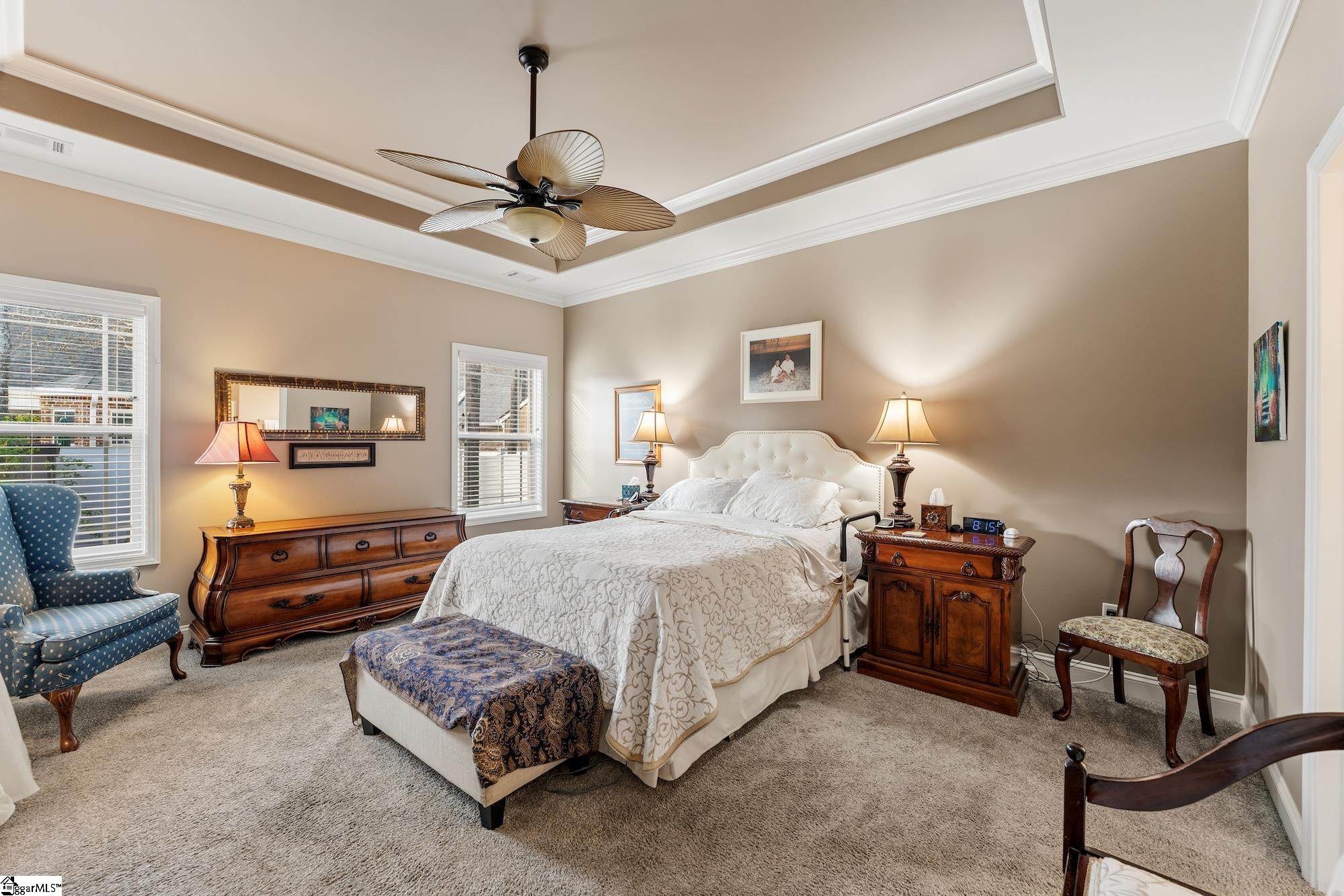 137 Prescott Drive Anderson, SC 29621 - Photo 17 of 31 Trey ceiling, ceiling fan, carpet