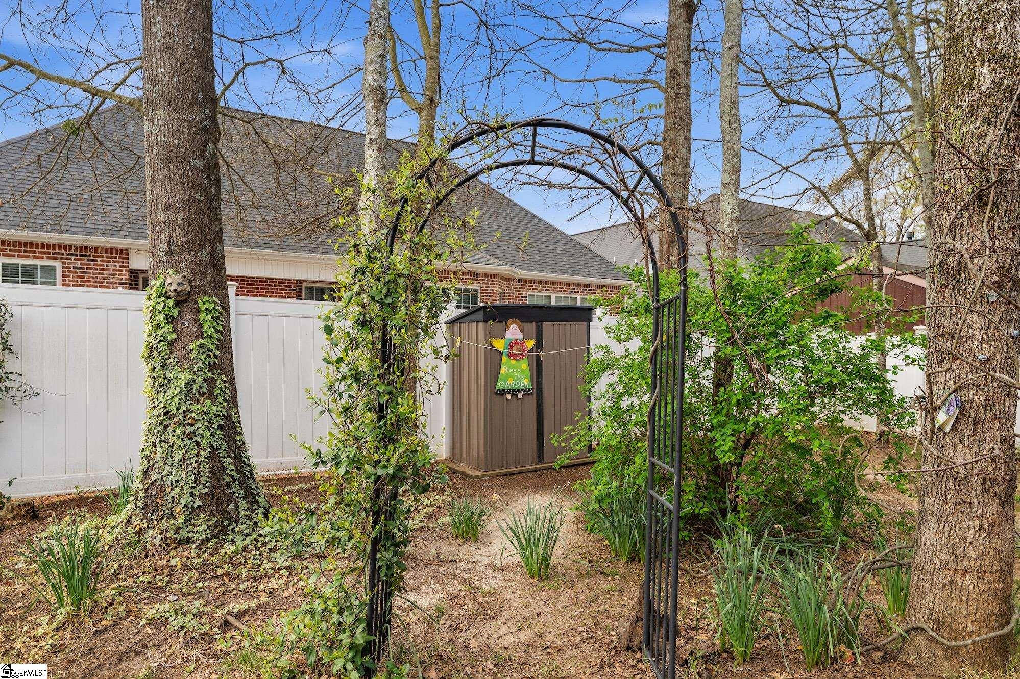 137 Prescott Drive Anderson, SC 29621 - Photo 29 of 31 Back yard features a lovely garden with garden shed