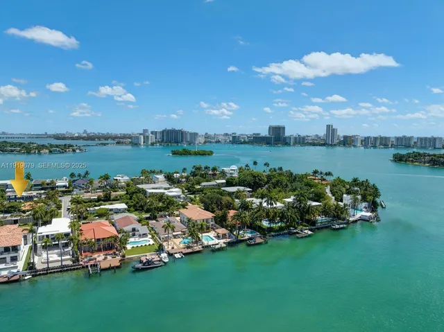 a view of a lake with houses