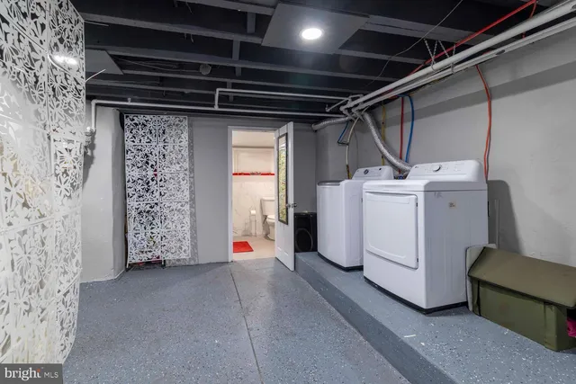 a view of storage and utility room