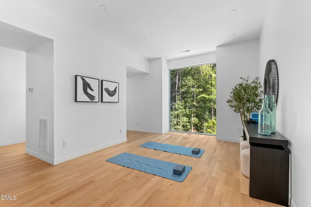 a living room with furniture and window
