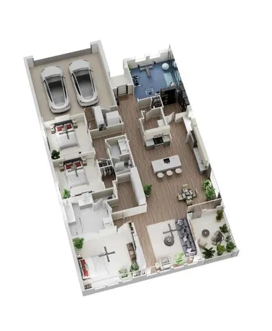 top view of a floor plan