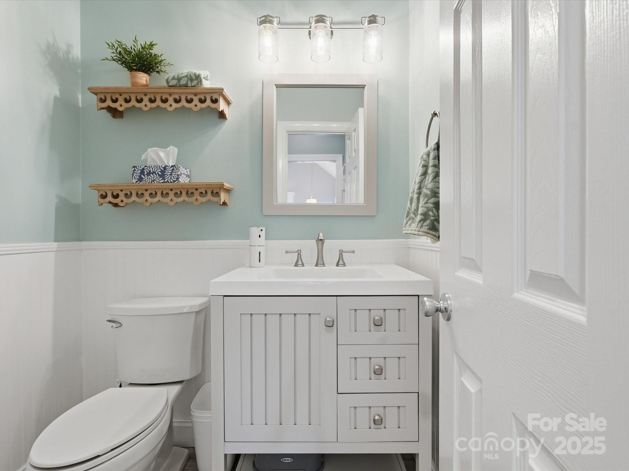 4601 Magnolia Ridge Drive Waxhaw, NC 28173 - Photo 19 of 48 a bathroom with a sink a toilet and mirror