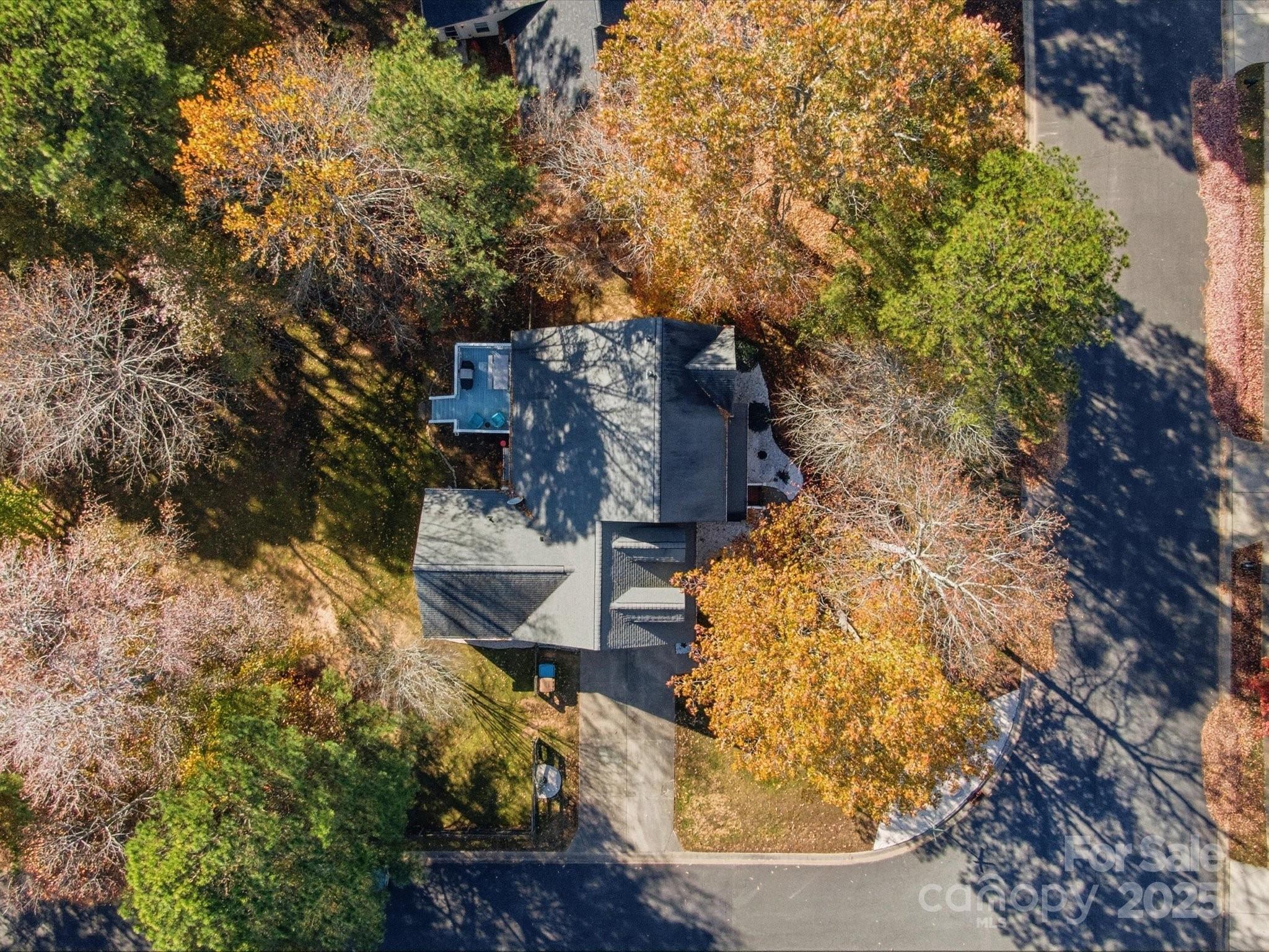 4601 Magnolia Ridge Drive Waxhaw, NC 28173 - Photo 47 of 48 a aerial view of a house with a yard and large trees
