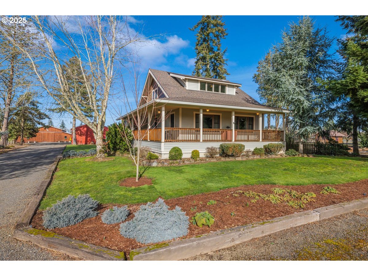 38224 Gilkey Road Scio, OR 97374 - Photo 1 of 48 a front view of a house with a yard