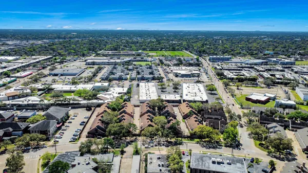 an aerial view of a city