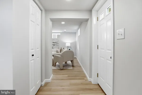 a en suite bathroom with a sink and mirror