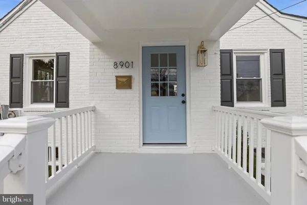 front view of a house with a porch