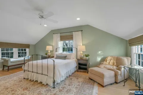 a workspace with furniture and window