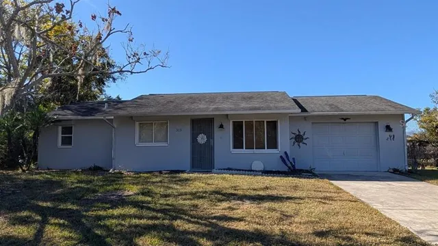 a backyard of a house
