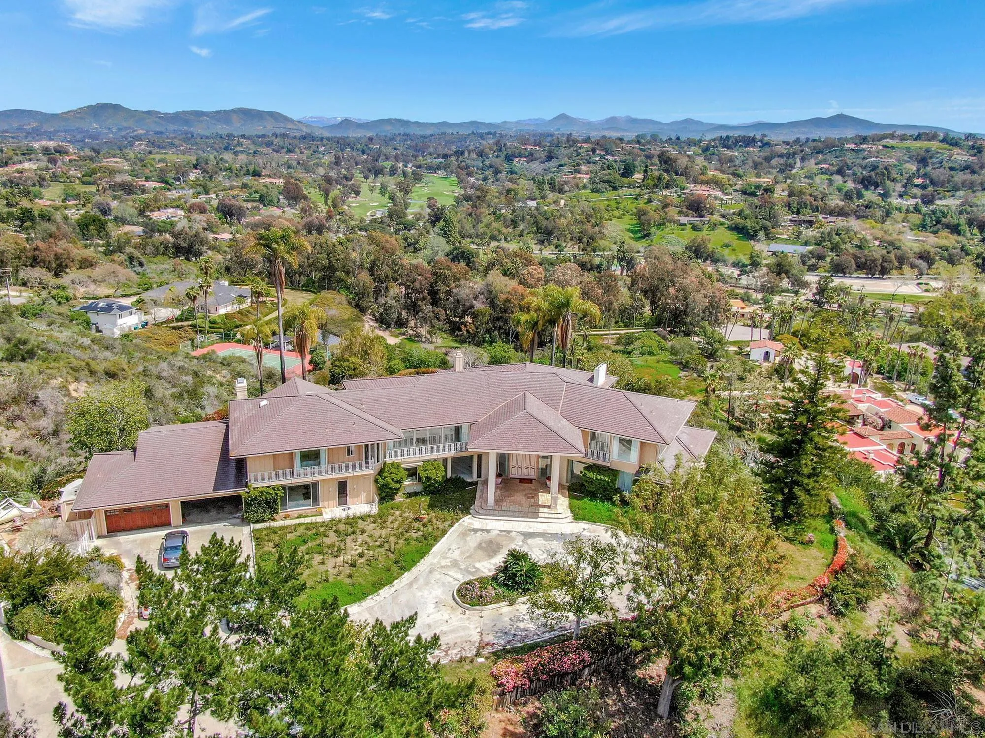 4632 El Mirar Rancho Santa Fe, CA 92067 - Photo 3 of 21 an aerial view of residential houses with outdoor space and trees