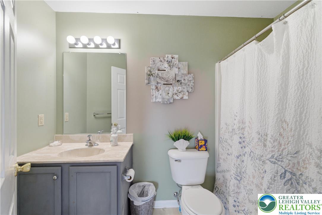 347 South Oak Street Freemansburg, PA 18017 - Photo 25 of 44 a bathroom with a granite countertop sink and a mirror