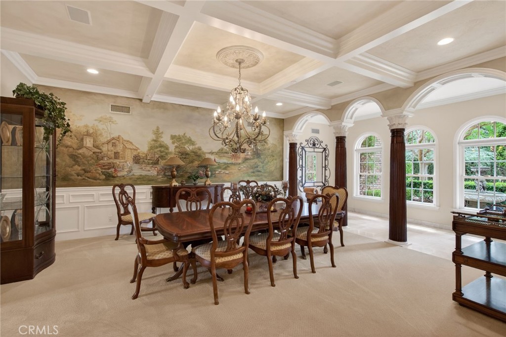6952 Royal Hunt Ridge Drive Riverside, CA 92506 - Photo 19 of 75 a view of a dining room with furniture window and outside view