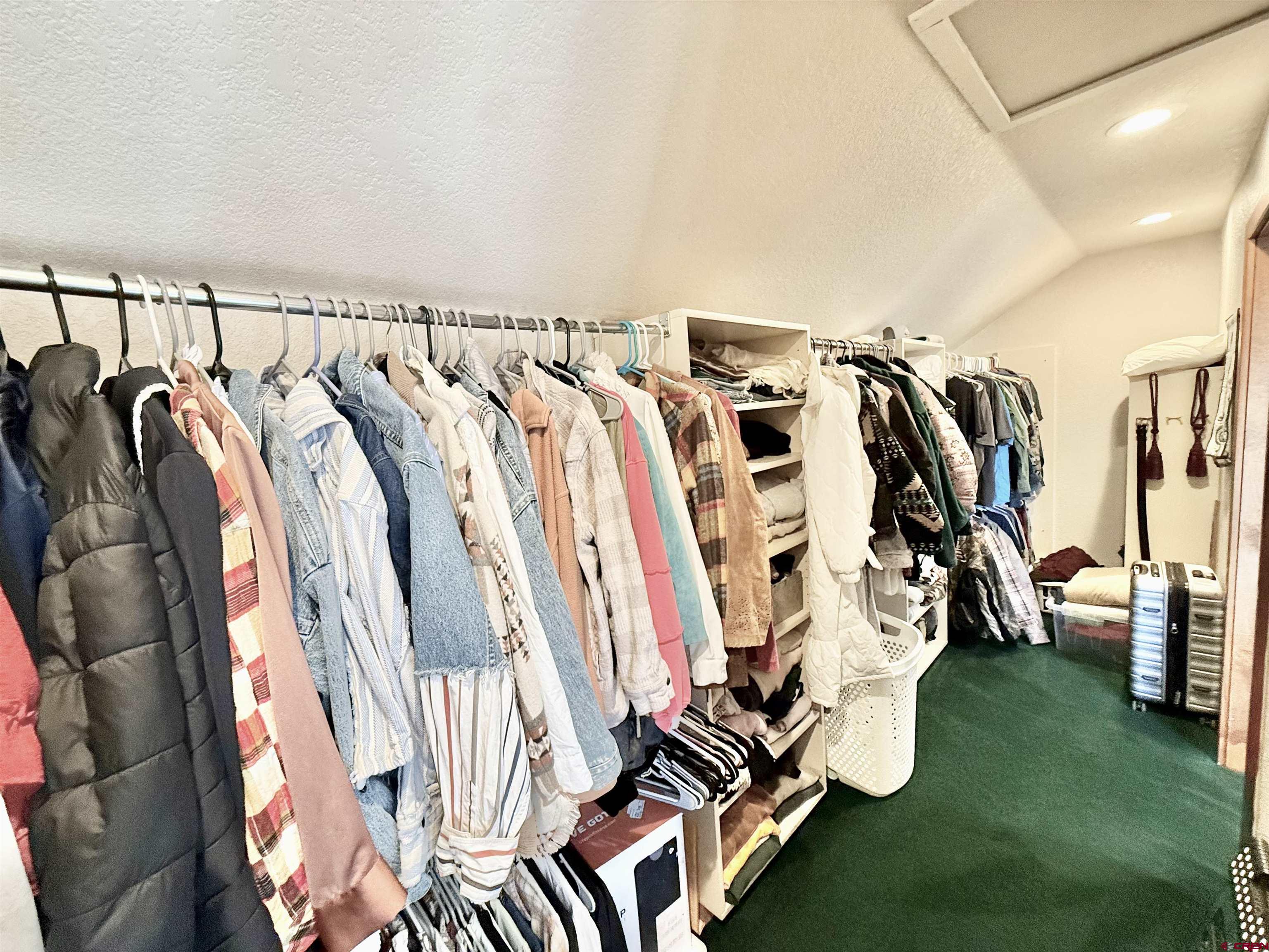 10528 Bostwick Park Road Montrose, CO 81401 - Photo 18 of 43 a view of walk in closet with clothes and shoes