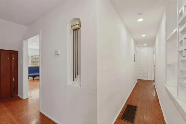 a view of a city with an ocean view