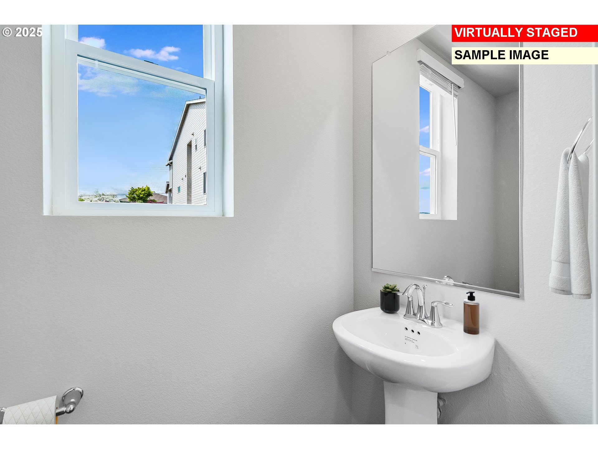 4039 Southwest McKinley Street Gresham, OR 97080 - Photo 7 of 21 a bathroom with a sink and a mirror