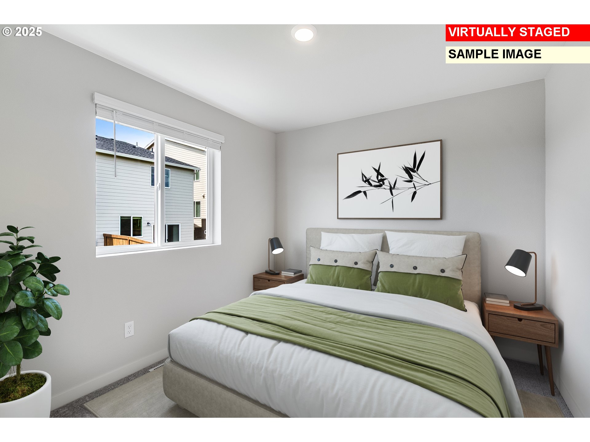 4039 Southwest McKinley Street Gresham, OR 97080 - Photo 8 of 21 a bedroom with a bed and a painting on the wall