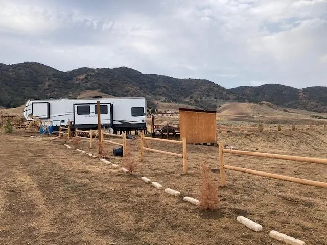 a view of a town with big houses