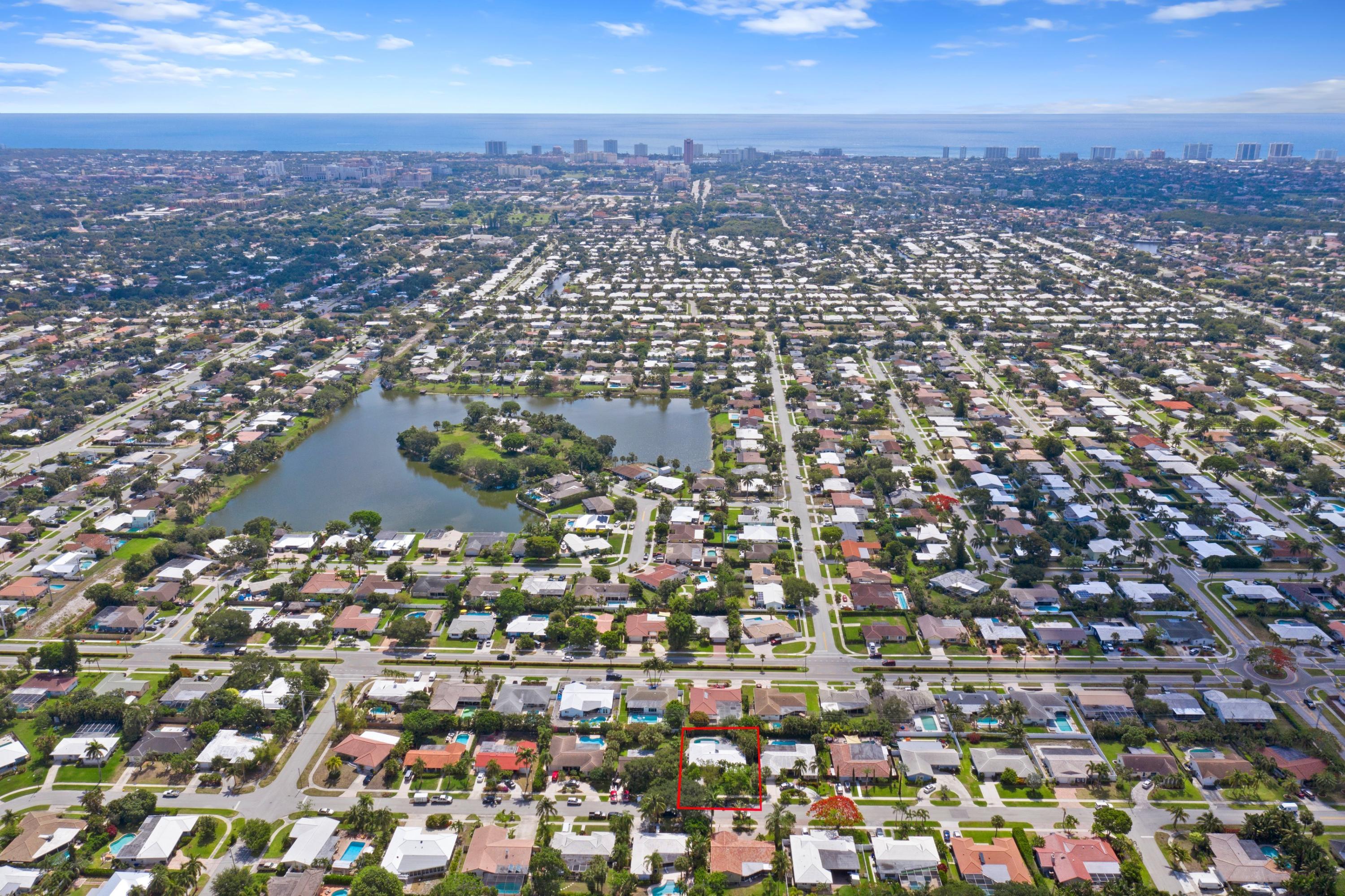 1052 Southwest 12th Terrace Boca Raton, FL 33486 - Photo 18 of 30 Aerial Ocean View