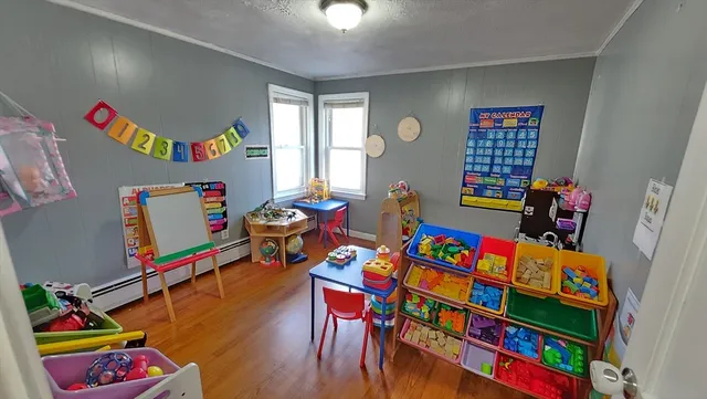 a play room with toys