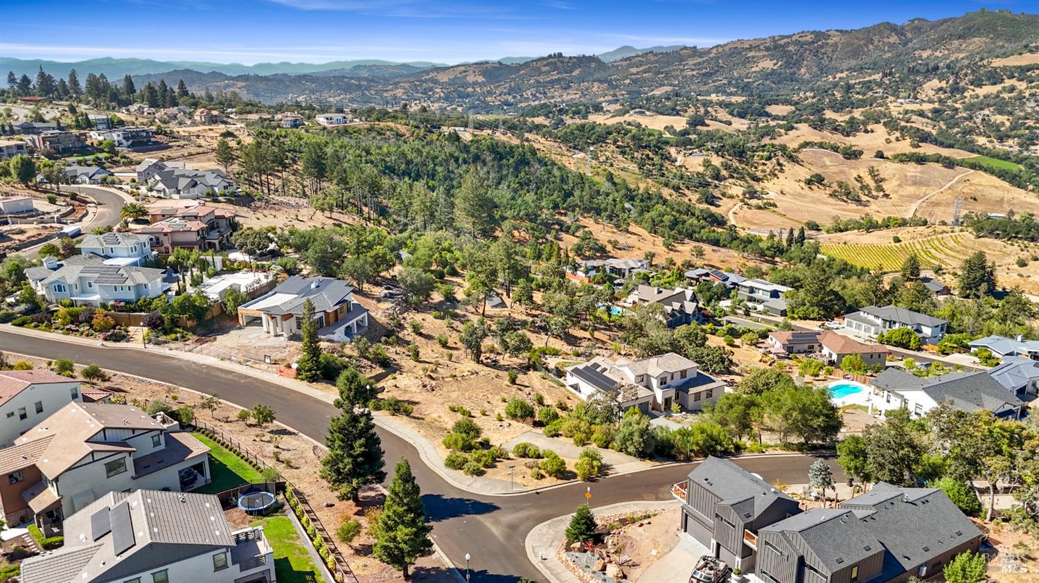 an aerial view of a city