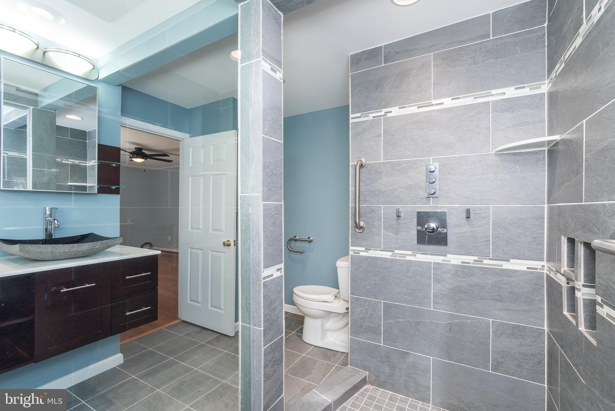 2703 Hunting Ridge Court Baldwin, MD 21013 - Photo 33 of 71 a spacious bathroom with a granite countertop sink a toilet and shower
