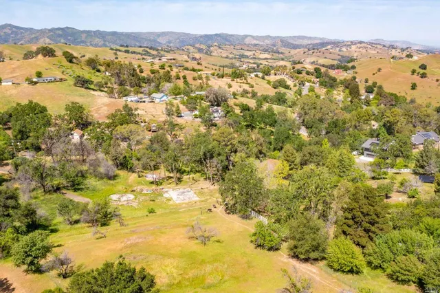 a view of city and mountain