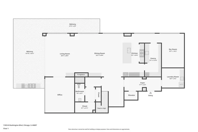 $4,225,000 | 1109 West Washington Boulevard, Unit 8A, Chicago, IL 60607