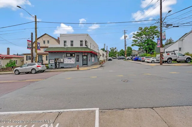 a car parked on the side of a street