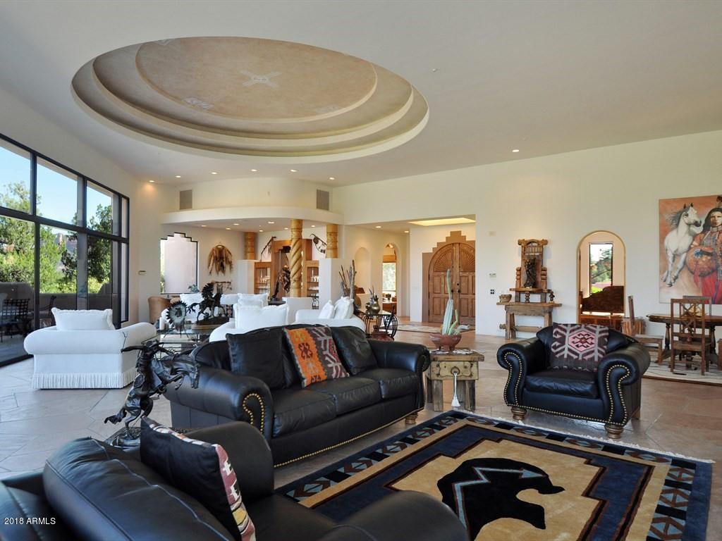 814 West Chapel Road Sedona, AZ 86336 - Photo 17 of 50 Hand-Painted Coffered Ceilings