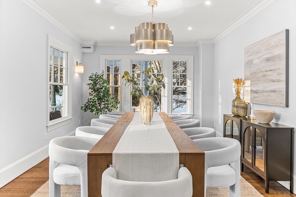6 Lakeview Road Winchester, MA 01890 - Photo 6 of 42 a view of a dining room with furniture window and outside view