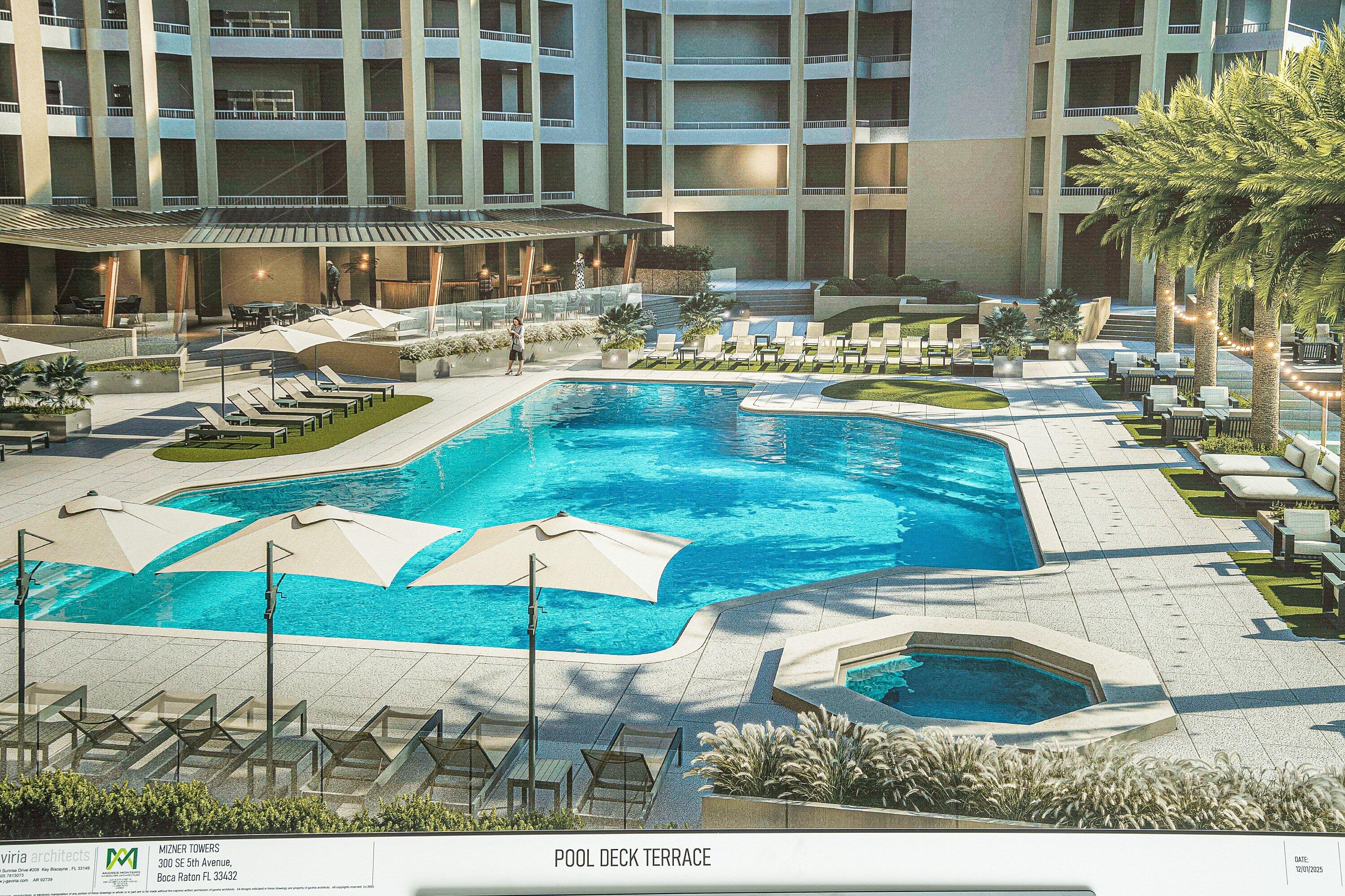 300 Southeast 5th Avenue, Unit PH 8120 Boca Raton, FL 33432 - Photo 54 of 54 Proposed New Pool Deck Terrace