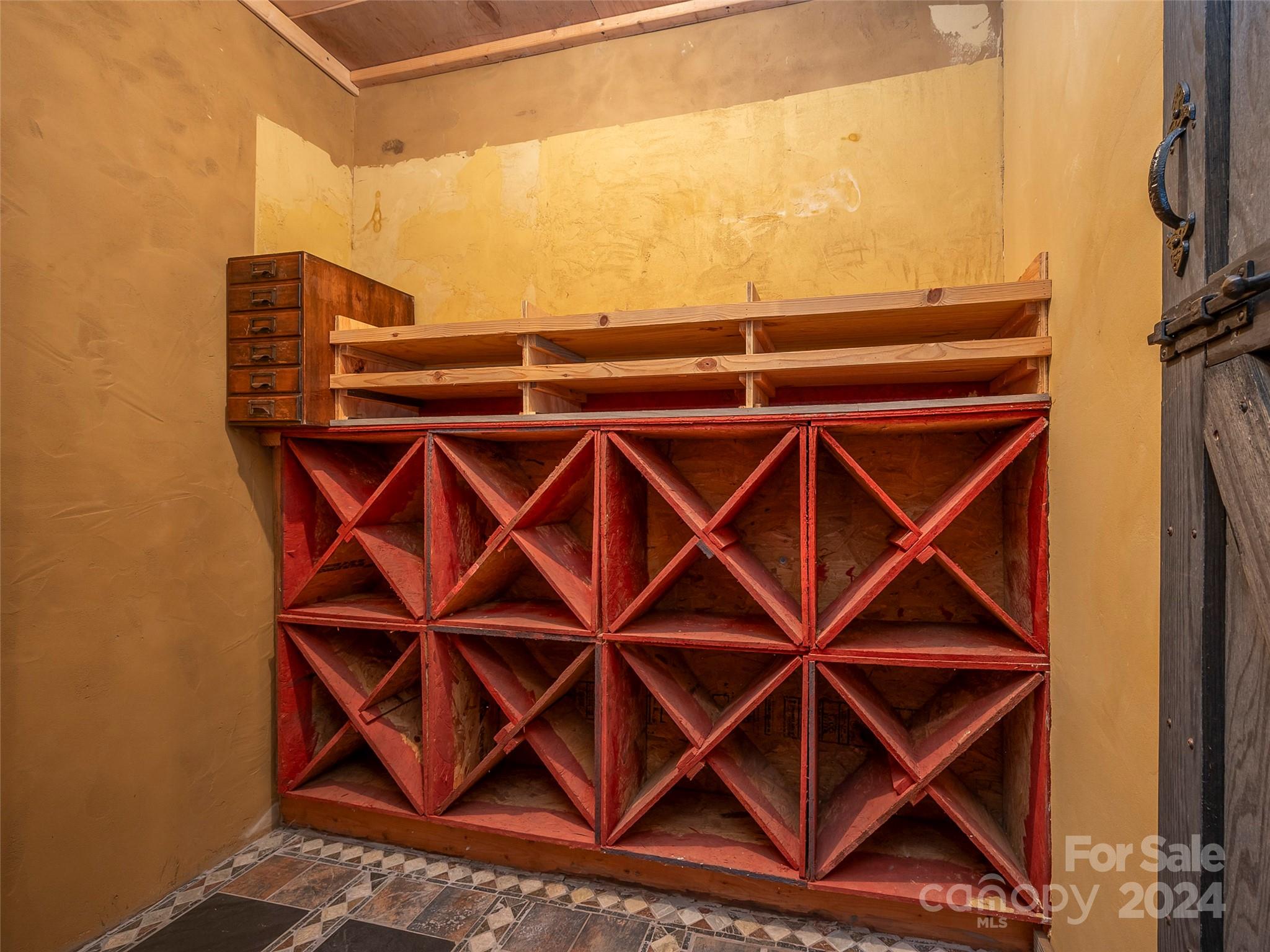 58 Next To The Last Road Saluda, NC 28773 - Photo 34 of 48 a close view of a blue umbrella and wooden floor