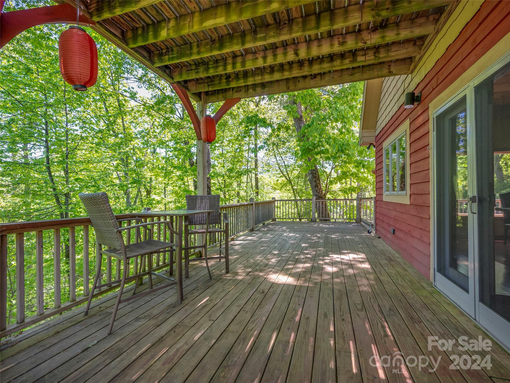58 Next To The Last Road Saluda, NC 28773 - Photo 41 of 48 a view of porch with wooden floor