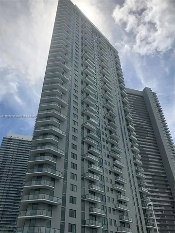 a view of a tall building