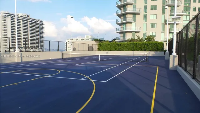 a view of a tennis court